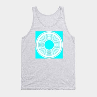 Light blue and white circles in each other Tank Top